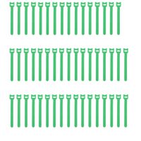 Pasow 50pcs Reusable Fastening Adjustable Cable Ties Wire Management (6 Inch, Green)