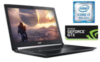 Acer Aspire 7 Gaming Laptop, 15.6" Full HD IPS Display, Intel 6-Core i7-8750H, 256GB SSD + 1TB Firecuda Gaming SSHD, 8GB DDR4, NVIDIA GeForce GTX 1050Ti 4GB, Backlit Keyboard, HDMI, USB C, Win 10