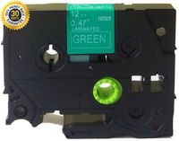 White on Green Label Tape Compatible for Brother TZ-735 TZe-735 12mm P-Touch 8m 0.47"x26.2'