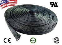 20 FT 1/2" 13mm Black Expandable Wire Cable Sleeving Sheathing Braided Loom Tubing US