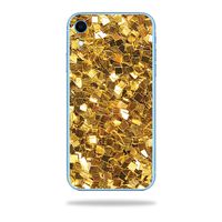 MightySkins Skin Compatible with Apple iPhone XR - Gold Chips | Protective, Durable, and Unique Vinyl Decal wrap Cover | Easy to Apply, Remove, and Change Styles | Made in The USA