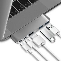 Purgo USB C Hub Adapter Dongle for 2019 MacBook Air, 2019-2016 MacBook Pro 16",15",13", Ultra Slim Type C Hub with 4K HDMI, 100W Power Delivery, 40Gbps Thunderbolt 3 5K@60Hz and 2xUSB 3.0 (Space Grey)