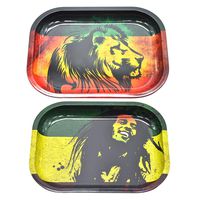 Metal Cigarette Rolling Tray 18cm×14cm×1.5cm Essential Smoking Holder Trays