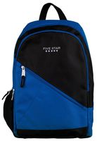 Five Star School Backpack, Angle Zip, Holds 14" Laptop, Blue (72382)