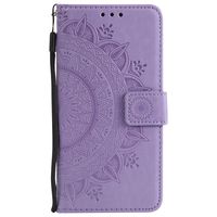 Lomogo Samsung Galaxy S10 5G / G977 Case Leather Wallet Case with Kickstand Card Holder Shockproof Flip Case Cover for Samsung Galaxy S10 5G - LOHHA080279 Purple