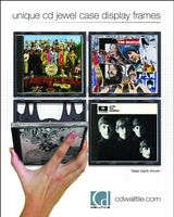 CDwalltile - CD Jewel Case Display/Store - Black CDwalltile