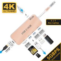 USB C Hub,SCS ETC USB C Adapter 3.1 with Type C Power Charging Port, HDMI 4K Port,3USB 3.0 Port,SD&TF Card of USB C Laptop,MacBook Pro 2015/2016, Google Chromebook 2016/2017 and More USB Device