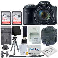 Canon PowerShot SX540 HS Digital Camera 50x Optical Zoom- Wi-Fi + 64GB Memory Card + Camera Bag + Flexible Tripod + Replacement Battery and Travel Charger + USB Card Reader + Screen Protectors + More