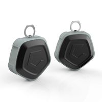 Cobble Pro [2-Pack] for iPhone 11 11 Pro Max Waterproof Shockproof Portable Sporty Outdoor BT Speaker 4.2,Strong Bass/Punchy Sound/True Wireless Stereo/NFC Pairing 2000mAh Power Bank,Black/Gray