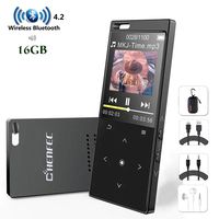 MP3 Player with Bluetooth4.2 CCHKFEI 16GB Portable MP3 Player with Speaker Lossless Sound 1.8 inch Screen Metal Body Music Player with FM Radio, Voice Recorder, Supports up to 128GB SD Card