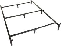 Amazon Basics 9-Leg Support Metal Bed Frame - Strong Support for Box Spring and Mattress Set - Tool-Free Easy Assembly - Queen Size Bed