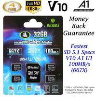 TF Card 32GB Micro SD Card 4 Pack Plus Adapter. Amplim High Speed 32 GB Class 10 MicroSDHC Micro SDHC Mini SD Memory Card for Nintendo, Android Phone Samsung LG Moto, GoPro Hero, Drone, Roku, Cameras