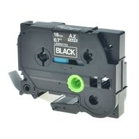 NineLeaf Replacement White on Black 18mm TZ345 TZ 345 TZe 345 TZe345 Laminated Label Tape Compatible for Brother P-Touch PTD400AD PT-P700 PTD600 PTD600VP PT-P750W PT2730VP PTD450 Label Maker 1 Pack