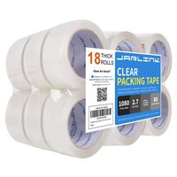JARLINK Clear Packing Tape (18 Rolls), Heavy Duty Packaging Tape for Shipping Packaging Moving Sealing, 2.7mil Thick, 2 inches Wide, 60 Yards Per Roll, 1080 Total Yards
