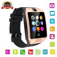 Fitz Upgraded Large Screen Smartwatch Bluetooth Touch Screen Smart Watch for Android Smart Phones (Golden&Black)