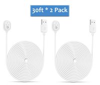 Charging Cable for Arlo Ultra and Arlo Pro 3, Indoor Outdoor Extra Long 30 Feet Magnetic Power Cord Continuously Charging Arlo 4k Ultra Camera,2 Pack
