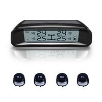 TYDO Solar Powered TPMS Wireless Tire Pressure Monitoring System 4 Sensors DIY Tire Gauge with Auto Alarm System Real-time Displays for RV Trailer, External Sensor