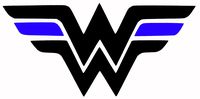 thin blue line wonder woman decal for tumbler cup laptop car or ANYTHING support Police f