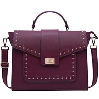 Laptop Bag for Women,15.6 Inch Laptop Tote Bag Briefcase Laptop Satchel Shoulder Bags with Detachable Widened Strap for Work Weekend (Burgundy)