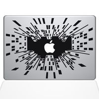 The Decal Guru Looking Up in The Big City Decal Vinyl Sticker, 15" MacBook Pro (2016 & Newer Models), Black (1520-MAC-15X-BLA)