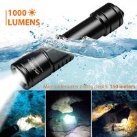 ORCATORCH D520 Diving Flashlight 1000 Lumens Scuba Diving Light Submarine Light Underwater 150m Scuba Safety Lights