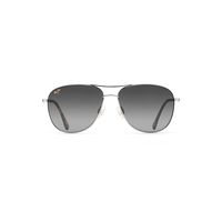Maui Jim Sunglasses | Cliff House GS247-17 | Polarized Aviator Frame, Silver-Neutral Grey, with Patented PolarizedPlus2 Lens Technology