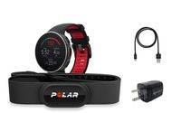 Polar Vantage V Pro Multisport GPS Watch Wearable4U Wall Charging Adapter Bundle (Titan w H10 HRM Strap)