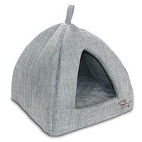 Best Pet SuppliesPet Tent-Soft Bed for Dog and Cat by Best Pet Supplies - Gray Linen, 19" x 19" x H:19"