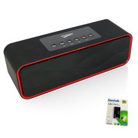 Portable Bluetooth Stereo Speaker, with 2X5W Dual Acoustic Drivers,FM Radio & Handsfree Speakerphone, Micro SD Card & USB & AUX Slots for Smart Phone, MP3, iPad, Tablet & More