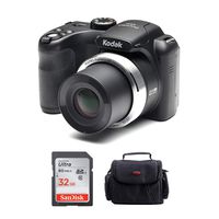 Kodak PIXPRO AZ252 Astro Zoom Digital Camera (Black) with 32GB SD Card and Case