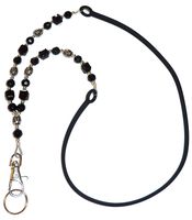 Beaded Fashion Women's Universal Lanyard 34", Strong, Light Weight Silicone Strap, Can Hold Cell Phones, Water Proof Pouch or Multiple Keys and ID's