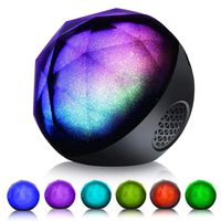 Bluetooth Speakers, VersionTECH. Mini Portable LED Colorful Wireless Loud Stereo Sound Speaker with Remote Control, TF Card, AUX Cable, Enhanced Bass for iPhone Samsung and More Black