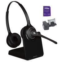 Plantronics CS520 Wireless Headset System Bundled with Lifter and Headset Advisor Wipe (Renewed)