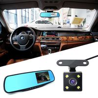 Open World Dual Lens HD Dash Video Recorder Rearview Mirror Car Camera Vehicle DVR 1080P