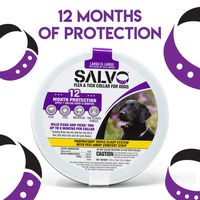 SALVO Flea and Tick Waterproof, Durable Collar for Dogs, Large, Fits Necks Up to 25 Inches, Pack of 2 for 12 Months of Protection