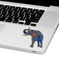 Mandala Elephant Laptop Trackpad Sticker 3" Tall x 3" Wide