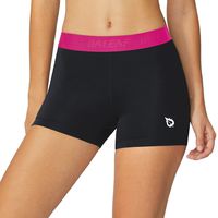 Baleaf Women's 3'' Performance Volleyball Compression Shorts Black/Pink Size S
