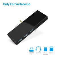 Surface Go Docking Station, USB C HDMI Adapter for Surface Go, Cateck 6-in-1 USB C Hub Adapter Dongle with 3 USB 3.0 Ports, 3.5mm Earphones Jack,SD/TF Card Reader for Surface Go