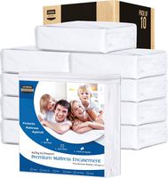 Utopia Bedding Premium Zippered Waterproof Mattress Encasement - Zipper Opening Protector - Fits 13 Inches Deep - Bed Bug Proof (Pack of 10, Twin XL)
