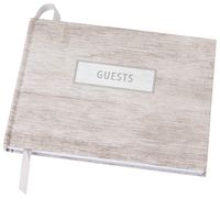Wedding Guest Book 9"x7" (Grey Wood)