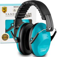 Vanderfields Earmuffs for Kids - Hearing Protection Muffs for Children Small Adults Women - Foldable Design Ear Defenders Protector with Adjustable Padded Headband for Optimal Noise Reduction - Blue