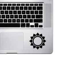 StickAny Palm Series Sun Flower Modern Sticker for MacBook Pro, Chromebook, and Laptops (Black)