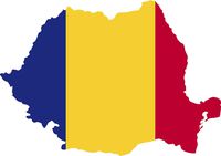 Map with flag inside romania 4x5.2 sticker decal die cut vinyl - Made and Shipped in USA
