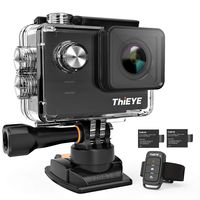 ThiEYE Native 4K Action Camera WiFi Waterproof Sport Video Camera 20MP Ultra-HD 2" IPS Screen with EIS, APP & Voice Control with Remote Control, 170 Wide Angle, Battery and Full Accessories (E7)