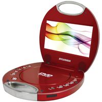 Sylvania SDVD7046-Red 7-Inch Portable DVD Player with Integrated Handle, Red