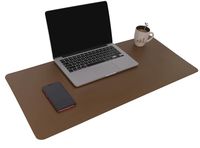 Multifunctional Office Desk Pad, 31.5" x 15.7" YSAGi Ultra Thin Waterproof PU Leather Mouse Pad, Dual Use Desk Writing Mat for Office/Home (31.5" x 15.7", Bronze)