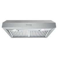 Cosmo UC30 30-in Under-Cabinet Range Hood 760-CFM with Ducted / Ductless Convertible Duct , Kitchen Over Stove Vent Light , 3 Speed Exhaust Fan , Dishwasher-Safe Permanent Filter ( Stainless Steel )