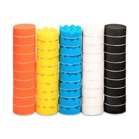 ZFE 50pcs 3 inch/80 mm Sponge Buffing Pads, Foam Polishing Pad Kit for Car Sanding, Polishing and Waxing