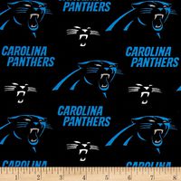 lovemyfabric NFL Sports Teams Logo Print Stage Backdrop/Photography Backdrop/Photo Studio Background 5 Feet by 9 Feet (Carolina Panthers Black)