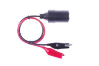 KNACRO Cigarette Lighter Plug Extension Cable With Small Alligator Clip 11.8inch 15AWG Copper Wire Core Max 15A 12V/24V Support High-power High-current